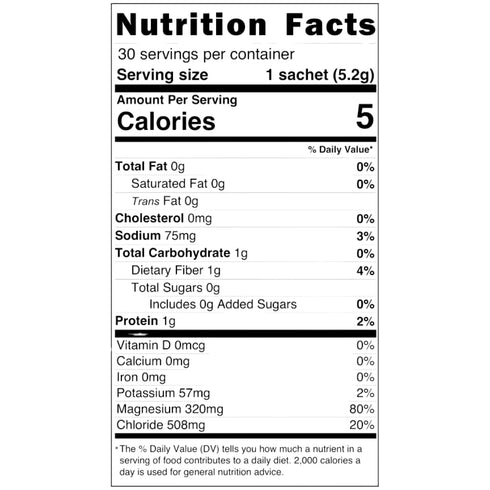 Packets (30) Sugar Free Electrolytes Powder - Lemon Delight, Stevia Sweetened, Powered by Sea Minerals, Real Lemon