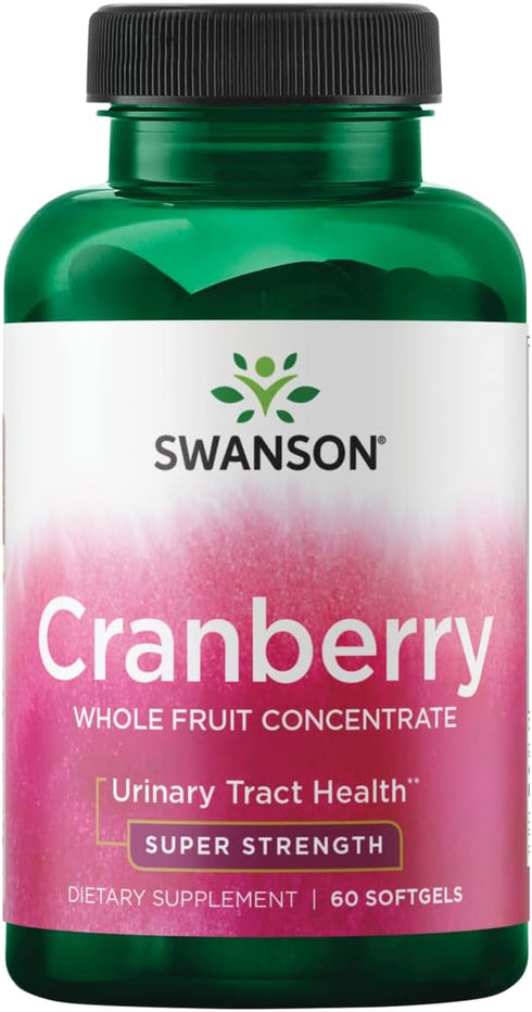 Swanson Super Strength Cranberry Whole Fruit Concentrate, 420 Milligrams, 60 Sgels