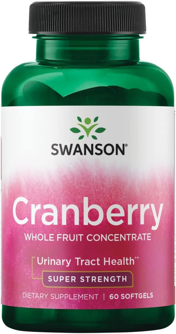 Swanson Super Strength Cranberry Whole Fruit Concentrate, 420 Milligrams, 60 Sgels