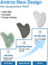 Non-Slip Grip Stainless Steel Gua Sha Tool for Face, Ribbed Facial Guasha Massage Tool, Cooling Metal Face Massager