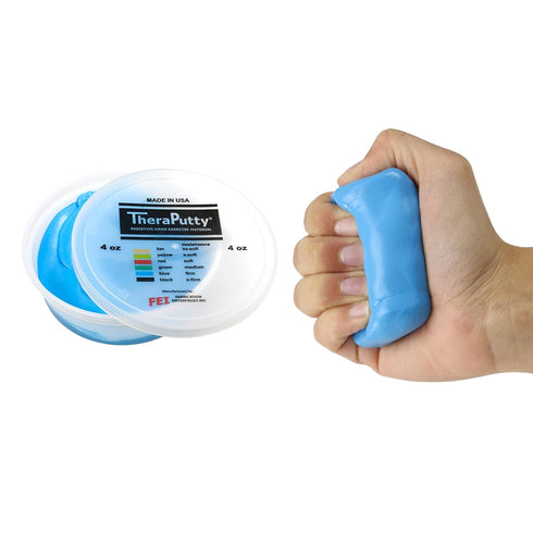 CanDo TheraPutty Standard 4oz Blue Firm Hand Exercise Putty for Rehabilitation and Strengthening