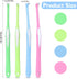4 Pieces Tuft Toothbrush, Tufted End Tapered Trim Toothbrush for Orthodontic Braces, Compact Interdental Cleaning