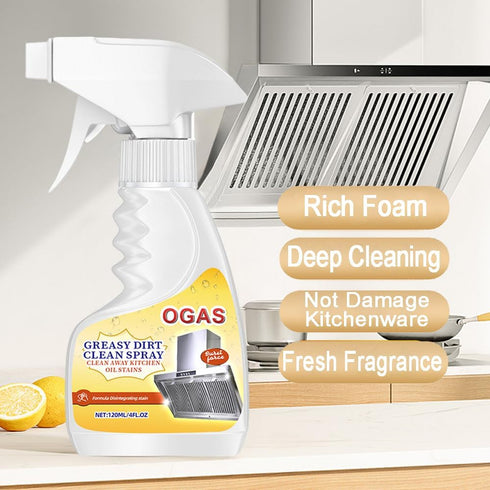 TIMEJONS Countertops, 4oz Kitchen Degreaser Spray, Heavy Duty Grease Cleaner for Stove, Oven, Range Hood & Multi