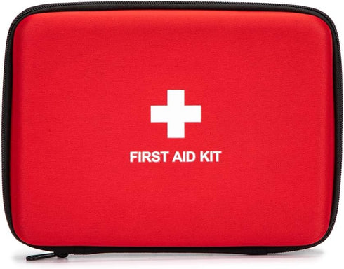 First Aid Hard Case Empty, EVA Hard Red Medical Bag for Home Health, First Emergency Responder Camping