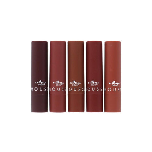 Italia Deluxe Top Five Mousse Matte Lipstick Set, Chola Browns