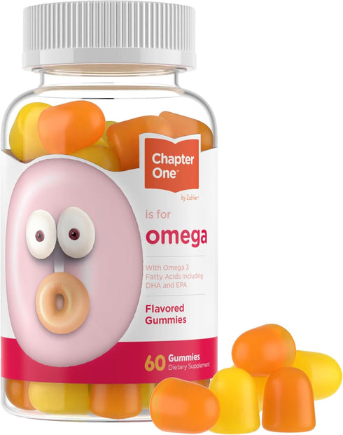 Zahler Chapter One Omega 3 Gummies for Kids, No Fish Oil, 60 Count, Kosher Supplement for Growth