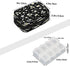 Skerhhux 7 Flower Chrysanthemum Black Pill Case Travel Pill Organizer Weekly Day Portable with Zipper Medicine Box Pill