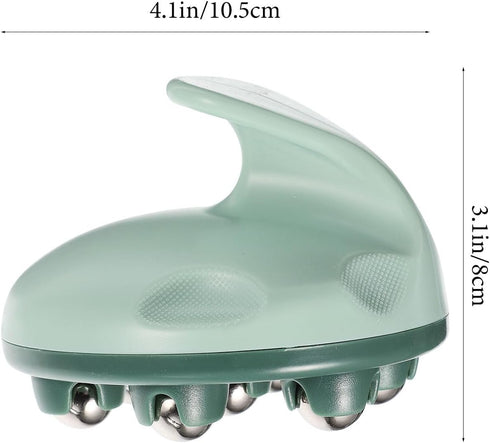 Portable Green Steel Muscle Roller for Neck and Back Relief