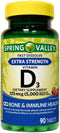 Extra Strength Vitamin D3 Fast Dissolve Tablets, 125 mcg (5,000 IU), Strawberry Flavor, 90 Count