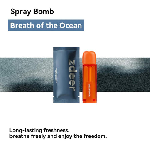 PW13 3-Pack ZDEER Smart Electric Oral Spray Refill for (Breath of the Sea) Ocean-Inspired Coolness for a Crisp, Clean