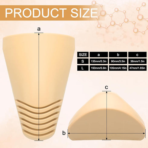 Innconee 2 Pcs Amputee Shoe Toe Fillers, Partial Foot Amputation PU Foam Shoe Filler Inserts Non Slip Amputee Toe