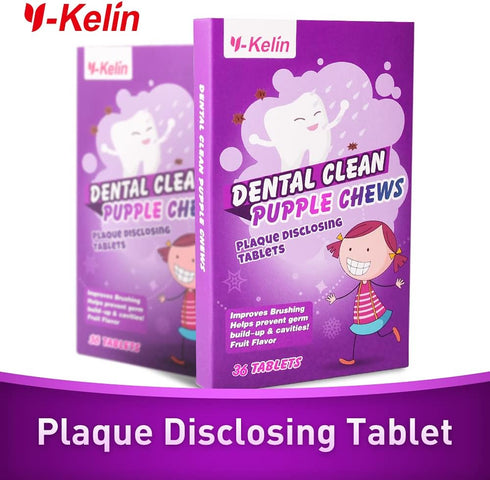 Dental Plaque Disclosing Tablets for Kids & Adults - Shows Plaque by Changing Color, 36 Count