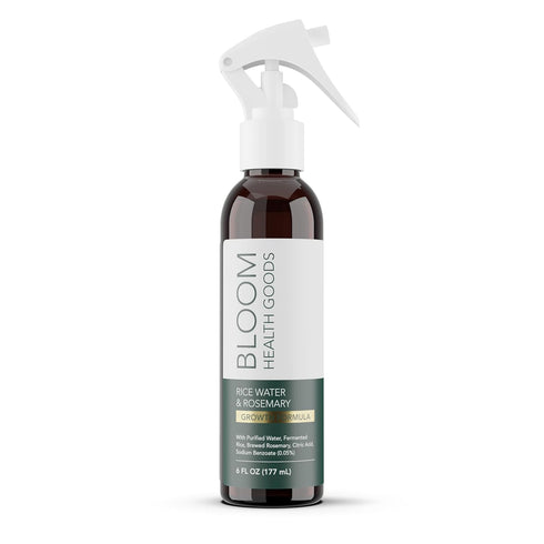 Rosemary & Fermented Rice Water Hair Growth Spray, Whole Plant Natural Ingredients for Strong, Healthy Hair (6 oz)