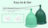 Set 2 SHORDY Reusable Menstrual Cups (Large) of with Mini Box, Medical Grade Silicone, Coupe Menstruelle, Safe Period