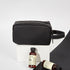 PU Leather Makeup Bag, Zipper Cosmetic Pouch, Travel Makeup Organizer Purse, Skincare Products Storage Toiletry Case, Waterproof, Unisex, Black