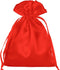 50 Pack 5X7 Red Satin Bags, Small Gift, Jewelry, Wedding Favor, Baby Shower Party Favor Bags