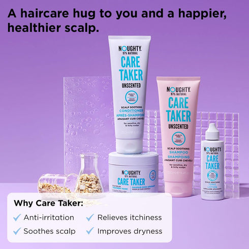 Noughty 97% Natural Care Taker Scalp Relief Treatment Mask, 300ml, Sulphate Free Vegan Haircare with Oatmeal & Black