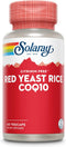 SOLARAY Red Yeast Rice Plus CoQ-10 & No-Flush Niacin Vitamin B-3, 60 VegCaps, Healthy Heart Support
