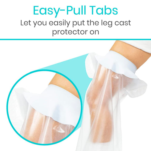 Vive Cast Cover for Shower Leg, Waterproof Adult Cover Bag for Showering After Surgery, Watertight & Submersible