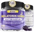 Antioxidant & Brain Support Melatonin 60mg for 50+ Adults - Extra Strength Gummies with B6, Ashwagandha, Magnesium