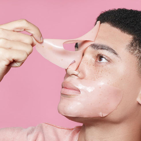 Avatara Rose Boba Hydrogel Mask, 2-Piece Glow-Enhancing Skin Care Mask with Niacinamide