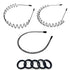 Metal Headbands for Women, Unisex Black Wavy Hair Bands, Simple Elastic Non-Slip Hair Accessories (3pcs)