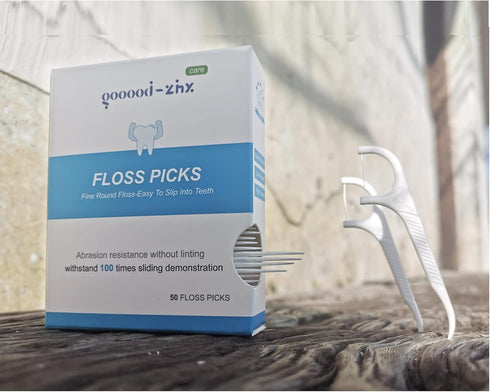 Automatic Pop Up Floss Sticks Holder with 4 Box 0.002in Soft Fine Floss, Waterproof Storage Box for Floss Picks,