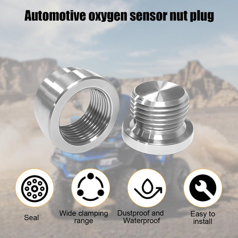 Ywdiml 4PCS M181.5 304 Car Stepped Mounting Bung and Plug, Stainless Steel Vehicle Oxygen Sensor Bung, Automotive