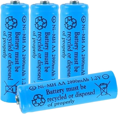 Svenirven 4 Pack Rechargeable AA Battery NiMH 1.2V 2000mAh Double A Batteries Pre-Charged