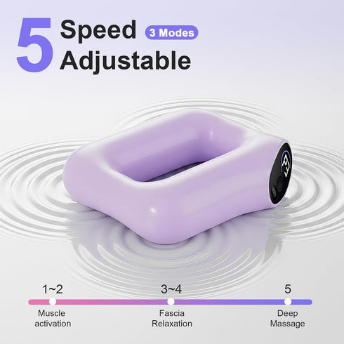 Lqyom 3 5 Deep Tissue Percussion Massage Gun, Ergonomic Fascia Blaster with Modes & Levels, Fascia Ring Massager