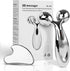 Stainless Steel Gua Sha and Face Roller Set, Facial Tool for Skin Care and Massaging