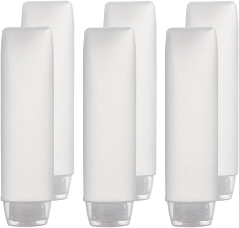 OTO 6 Pack Travel Size Plastic Squeeze Bottles for Liquids, 30ml/1 Fl. Oz TSA Approved Makeup Containers