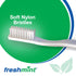 FRESHMINT Adult Toothbrush, 30 Tuft Soft Nylon Bristle, 144 Pack Individually Wrapped
