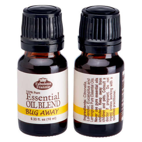 Fabulous Frannie Bug Away 100% Pure, Undiluted Essential Oil Blend of Citronella, Lavender, Eucalyptus & Lemongrass 10ml (Pack of 1)