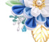 Japanese Hair Clip Cherry Blossom HairPin Kimono Hanfu Flower Band Clip Accessories for Women Girl (Blue)