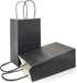 AZOWA Black Kraft Paper Gift Bags with Handles - 12 Pcs, 5 x 3.1 x 8.2 in