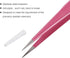 Hotop 2 Pieces Straight and Curved Tip Tweezers, Stainless Steel Eyelash Extension Application Tools