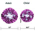 Mommy and Me Bonnet Set, Adjustable Satin Sleep Cap for Women and Baby, Toddler Curly Hair Cap (Purple/Blue)