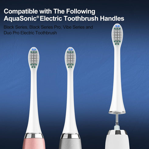 Harobey Pack 5 Replacement Toothbrush Heads Compatible with AquaSonic Black Series, Vibe Series, Black Series Pro