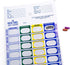 Medi-Aid Weekly Cold Seal Medication Blister Pack System Cards - 4 Times a Day, 24 Compartments, 6 Pack, One Piece Unit