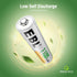 EBL AAA Rechargeable Batteries, 1100mAh, Pre-Charged, 4 Counts, NiMH with Retail Package