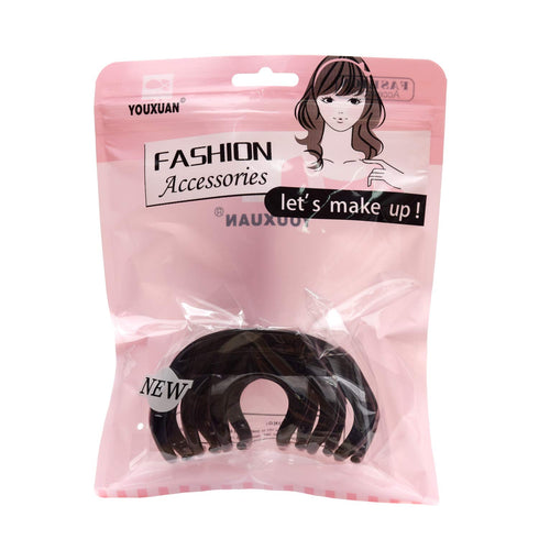 Youxuan 4 Inch Hair Claw for Women, Pretty Grip Clip for Thick Hair, Black