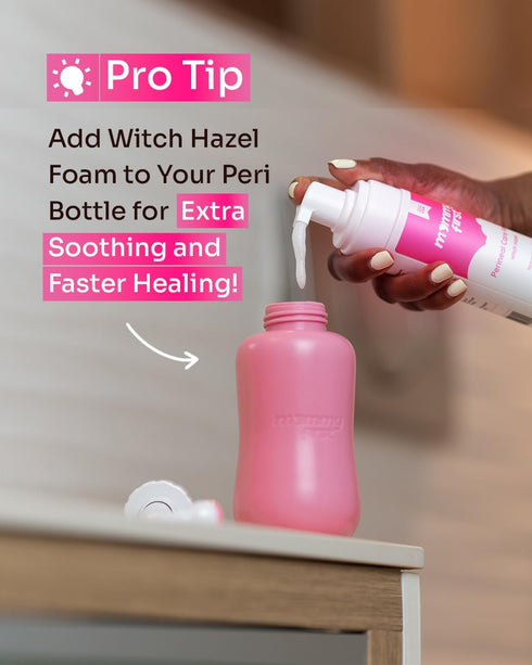 Mommy 12.2 OZ First Peri Bottle for Postpartum Care | Upside Down Bottle for Perineal Cleansing and Recovery | Portable