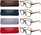 EYEGUARD 4 Pack Blue Light Blocking Reading Glasses for Men Women, Lightweight Anti Glare Filter Eyeglasses