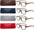 EYEGUARD 4 Pack Blue Light Blocking Reading Glasses for Men Women, Lightweight Anti Glare Filter Eyeglasses