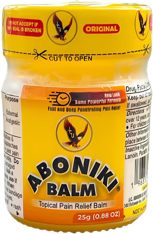 Aboniki Balm Pain Relief (1 Jar) - Fast Comfort for Lower Back, Knee, Neck, Shoulder, Joint & Muscle Pain