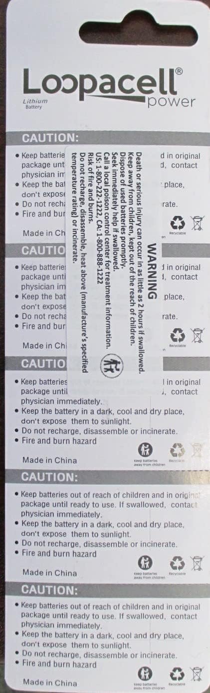 2032 Battery CR2032 Lithium 3v, 1 Pack of 5