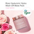 Mary&May Rose Hyaluronic Hydra Wash Off Pack 125g with French Rose Petals, Hyaluronic Acid, Vegan Wash Off Mask