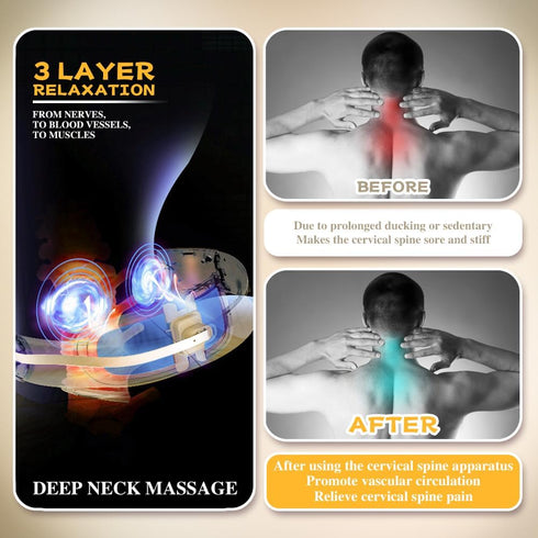 Hwocw 6 15 Neck Massager, Upgraded Neck Massager with Heat, Instant Necks Relief, Wireless Back Massagers with Modes