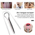 Stainless Steel Tongue Scraper, Semicircle Cleaner for Adults, Reduces Bad Breath, Oral Care Tool